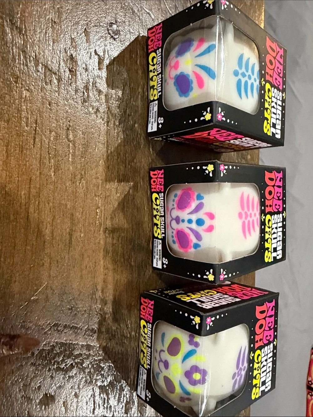 Sugar Skull Cat Toy - Pink & Yellow Packaging $28 per piece